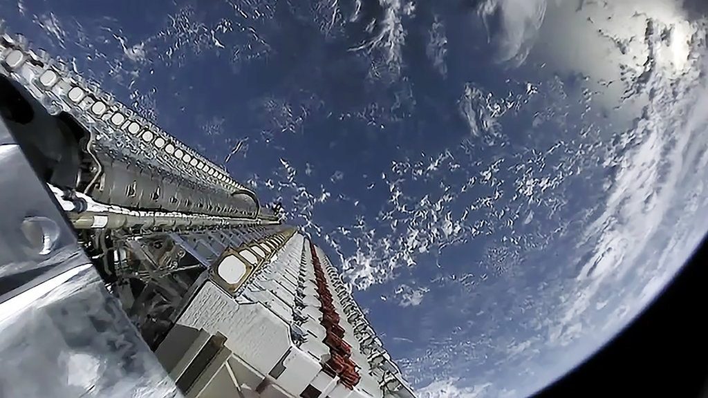  Starlink’s satellites  being deployed  - SpaceX